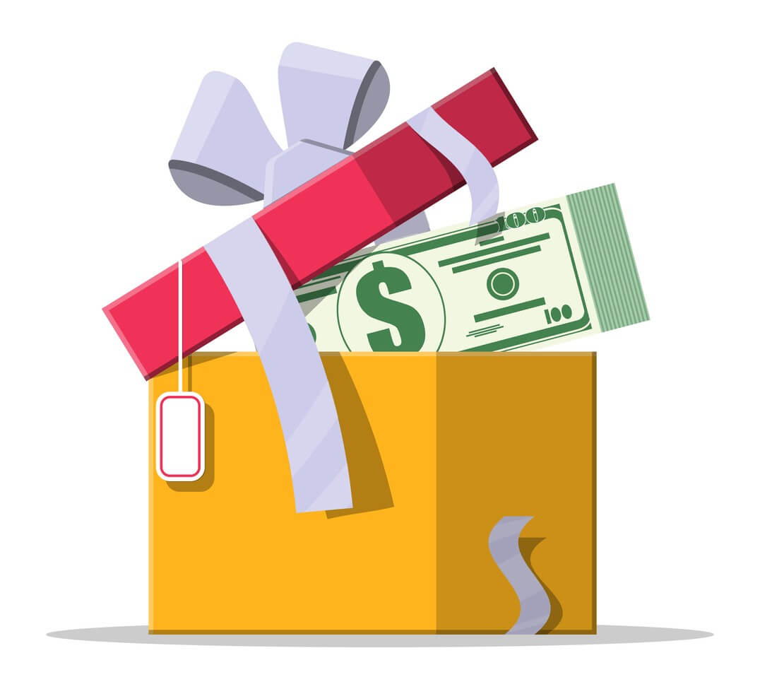 A holiday loan wrapped in a present