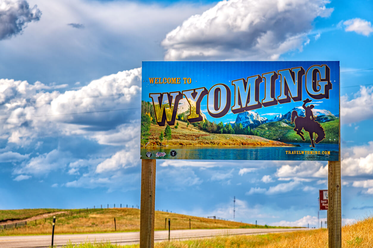 Wyoming state sign